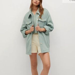 NEW MANGO Oversized wool-blend overshirt